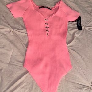 Fashion nova bubble gum pink bodysuit